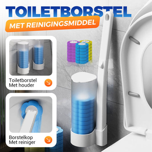 Hete verkoop🎉Toiletborstels met reinigingsmiddel✨Voor dieptereiniging en hygiënisch toiletonderhoud