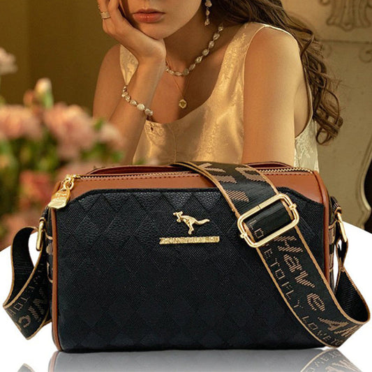 💕Modieuze diamantpatroon tas met grote capaciteit, 3 lagen, crossbody tas✨