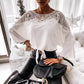 🔥Limiettijd 49% KORTING🎉Dames herfst 3/4 mouwen sexy kant genaaid elegante vintage stijl blouse.