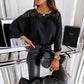 🔥Limiettijd 49% KORTING🎉Dames herfst 3/4 mouwen sexy kant genaaid elegante vintage stijl blouse.