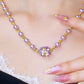 💜Fonkelende magnetische rijnsteen bal kraal ketting