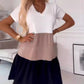 💖Uitverkoop 49% korting💖Elegante kleurblok V-hals lange jurk voor dames