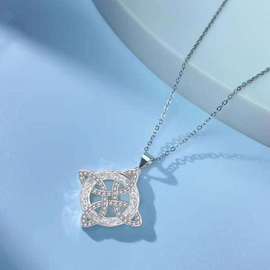 💐Heksenknoopketting met sprankelende stervormige hanger📿