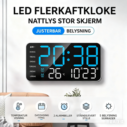 📢📢49% KORTING !! ⏰Multifunctionele decoratieve LED digitale wandklok